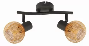 Loretto - listwa 2 płomienna czarna/zł 830702-30 - Lampy sufitowe - miniaturka - grafika 1