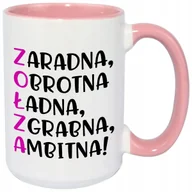 Kubki - Kubek XXL Różowo Biały ZOŁZA Zabawny Prezent Wiele Wzorów - miniaturka - grafika 1