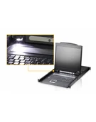 Przełączniki KVM - Aten KVM 8 LCD 19 + keyboard + touchpad PS/2 or 1U 19 Rack (CL1308N-AT-AG) - miniaturka - grafika 1