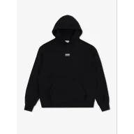 Bluzy sportowe męskie - MANTO Bluza Z Kapturem Label 25 Oversize Black - miniaturka - grafika 1