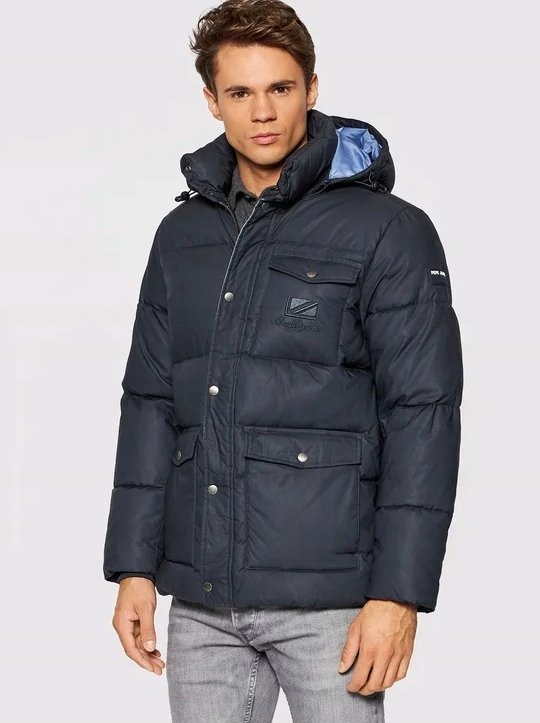 Pepe Jeans Kurtka Męska Granatowa Puchowa Męska Xxl Xxl X_L