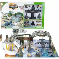 Figurki dla dzieci - Baza Wojskowa Czołg Samolot Lotnisko + Żołnierzyki - miniaturka - grafika 1