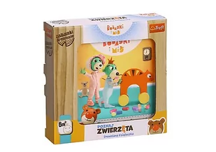 Trefl, książeczka drewniana Bobaski i Miś - Poznaj zwierzęta - Mały naukowiec - miniaturka - grafika 1
