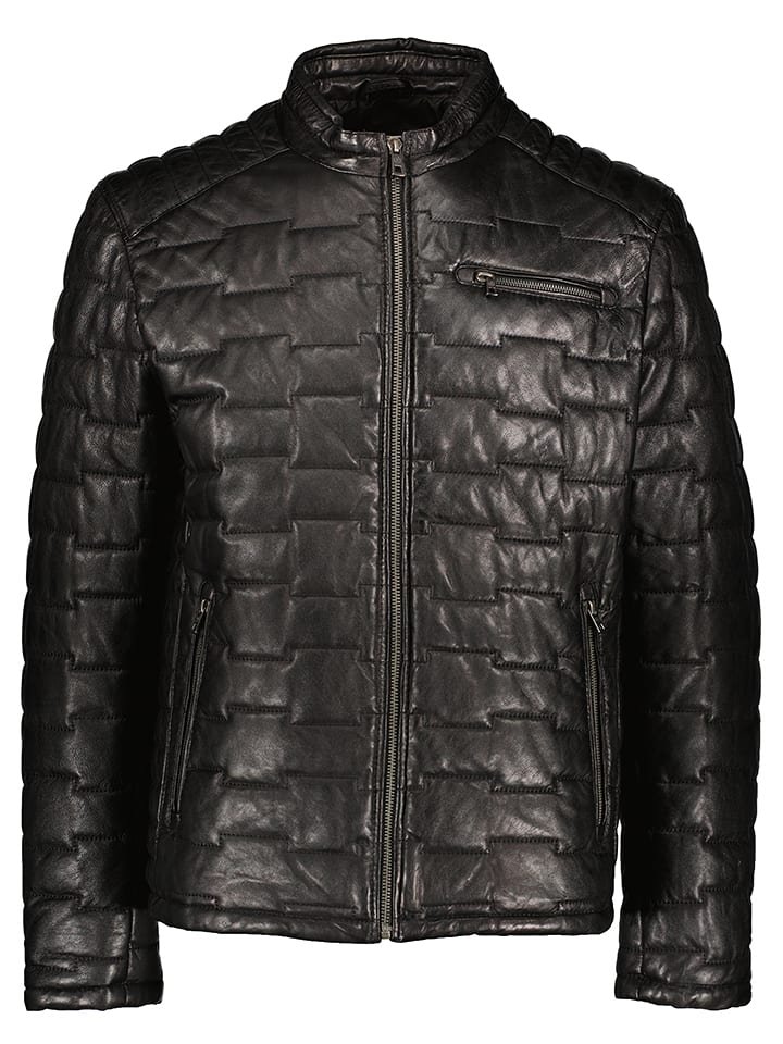 Bugatti Skórzana kurtka w kolorze czarnym