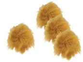 Zabawki dla kotów - Kuleczki 4 szt. Happet K009 futro jasne 4cm - miniaturka - grafika 1