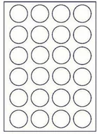 Etykiety samoprzylepne i bloki etykiet - Samoprzylepne etykiety 45 x 45 mm, 24 etykiet, A4, 100 arkuszy - miniaturka - grafika 1