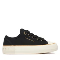 Buty dla dziewczynek - Trampki Tommy Hilfiger T3A9-33733-0890999 Czarny - miniaturka - grafika 1
