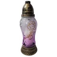 Lampiony i znicze - Znicz szklany Z-289 brokat 28,5 cm - miniaturka - grafika 1