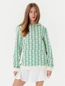 Bluzy damskie - Lacoste Bluza SH2855 Zielony Classic Fit - miniaturka - grafika 1