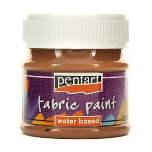 Farba do tkanin Pentart 50 ml - brązowa - Zabawki kreatywne - miniaturka - grafika 1