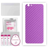 Szkła hartowane na telefon - Folia naklejka skórka strukturalna na TYŁ do Apple iPhone 6 Plus - Carbon Fioletowy - apgo SKINS - miniaturka - grafika 1