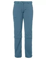 Spodnie damskie - VAUDE VAUDE Spodnie damskie Farley Stretch Capri T-zip II szary Blue Gray 38 Kurz 04577 - miniaturka - grafika 1