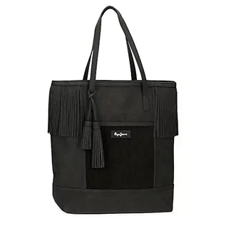 Torebki damskie - Pepe Jeans Torba na zakupy, Czarny, Talla única, Torba Shopper - grafika 1