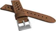 Akcesoria do smartwatchy - Lavvu LAVVU Perforowany jasnobrązowy szyty pasek VINTAGE z luksusowej skóry Top Grain - 20 - miniaturka - grafika 1