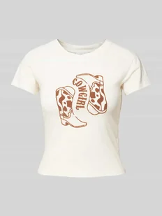 T-shirt z nadrukowanym motywem model ‘LOUI’ - Koszulki i topy damskie - miniaturka - grafika 1