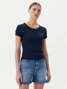Tommy Jeans T-Shirt DW0DW19502 Granatowy Slim Fit - Koszulki i topy damskie - miniaturka - grafika 1
