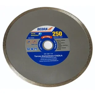 Dedra tarcza tnąca DO CIĘCIA I SZLIFOWANIA 250 mm/25,4 H1136E - Tarcze do pił - miniaturka - grafika 1