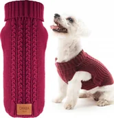 Ubranka dla psów - Chaba CHABA SWETEREK Z GOLFEM `XL` 37cm BORDOWY - miniaturka - grafika 1