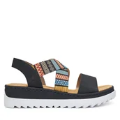 Sandały damskie - Sandały Rieker CEO-V44G8-14 Granatowy - miniaturka - grafika 1