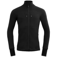 Bluzy sportowe męskie - Męska bluza Devold Egga Grid Merino Jkt Rozmiar: XXL / Kolor: czarny - miniaturka - grafika 1