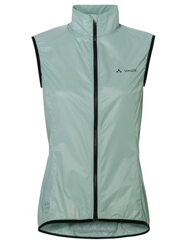 VAUDE Women's Matera Air Vest – oddychająca damska kamizelka przeciwwiatrowa z materiałów pochodzących z recyklingu, do jazdy na rowerze, z kieszenią na plecach