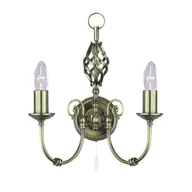 Lampy ścienne - Searchlight Mosiężna lampa ścienna ZANZIBAR - miniaturka - grafika 1