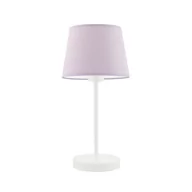 Lampy stojące - Lampka nocna LYSNE Siena, 60 W, E27, jasnofioletowa/biała, 41,5x19,5 cm - miniaturka - grafika 1