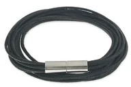 Bransoletki - Bransoletka Sznurkowa Czarna Z Magnesem - miniaturka - grafika 1