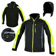 Odzież robocza - Kurtka męska SOFTSHELL robocza ODBLASKOWA WODOODPORNA z Kapturem BHP M - miniaturka - grafika 1