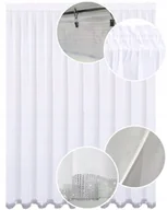 Firany - Firana gotowa prosta z cyrkoniami 300x230 długa gładka firany do salonu - miniaturka - grafika 1