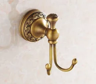 Wieszaki łazienkowe - wieszak na ręczniki retro szczotkowany mosiądz NEMAUS - miniaturka - grafika 1