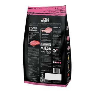 Pan Mięsko dla Szczeniąt Cielęcina z Przepiórką XS 9kg - Sucha karma dla psów - miniaturka - grafika 4