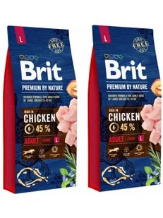 Brit Premium by Nature Adult Large L 15 kg - Sucha karma dla psów - miniaturka - grafika 2