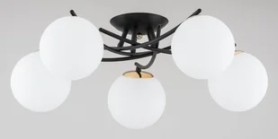 Savi lampa sufitowa 5xE14 czarna/złota 63258 - Lampy sufitowe - miniaturka - grafika 1