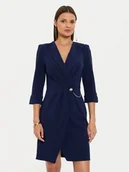 Sukienki - Rinascimento Sukienka koktajlowa CFC0019592002 Granatowy Regular Fit - miniaturka - grafika 1