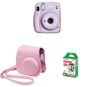 Aparaty natychmiastowe - Aparat natychmiastowy Fujifilm Instax Mini 11 Lilac Purple + wkład 10 szt. + pokrowiec - miniaturka - grafika 1