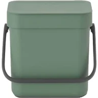 Kosze na śmieci - Brabantia Nowości Kuchenny kosz na odpadki 3L Sort&amp;Go zielony 129865 129865 - miniaturka - grafika 1