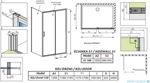 Radaway Premium Pro Black Kdj kabina 120x100cm prawa szkło przejrzyste 1015120-54-01R/1016100-54-01 - Kabiny prysznicowe Radaway Premium Pro Black Kdj kabina 120x100cm prawa szkło przejrzyste 1015120-54-01R/1016100-54-01 - Kabiny prysznicowe - miniaturka - grafika 2