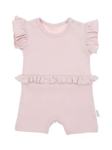 Dziewczęcy rampers pudrowy Nicol r.68 - Kombinezony dla dzieci - miniaturka - grafika 1
