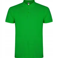 Koszulki męskie - Koszulka POLO Męska Bawełna PIQUE Roly STAR 6638 ZIELONA Grass XL - miniaturka - grafika 1