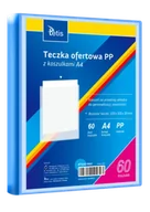 Teczki i skoroszyty - Teczka ofertowa A4 PP + 60 koszulek niebieska - Tetis - miniaturka - grafika 1
