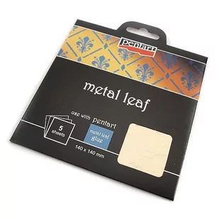 Folia do złoceń w arkuszach 14x14 cm - złota - Decoupage - miniaturka - grafika 1