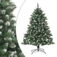 Choinki - vidaXL Sztuczna choinka ze stojakiem, 120 cm, PVC - miniaturka - grafika 1