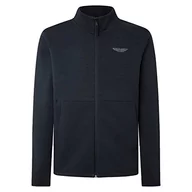 Bluzy męskie - Hackett London Męska bluza AM TECH Track FZ, niebieska (granatowa), XXL, Niebieski (granatowy), XXL - miniaturka - grafika 1