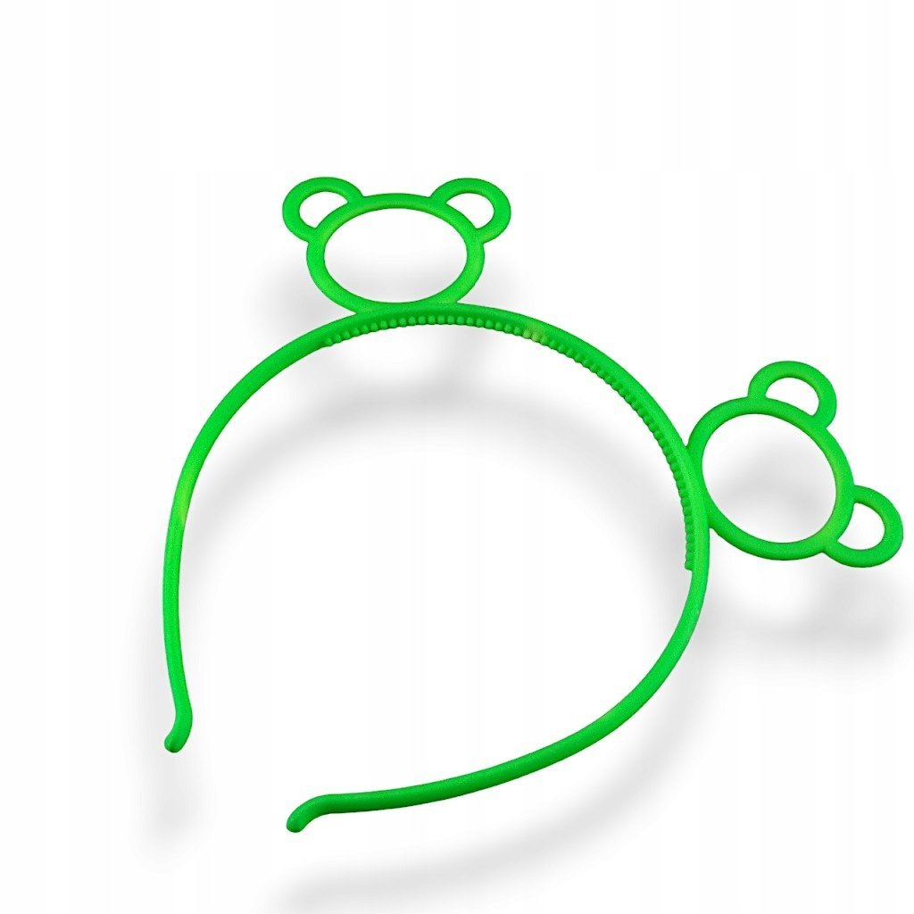 Opaska do włosów Plastikowa Myszka Zielona