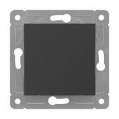 Wyłączniki światła i elektryczne - LEXMAN Włącznik pojedynczy EDG1006W  czarny  LEXMAN - miniaturka - grafika 1