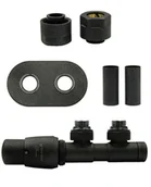 Zawory i kraniki - Zawór termostatyczny 50mm TWINS ciemny grafit strukturalny lewy Cu All in One - miniaturka - grafika 1