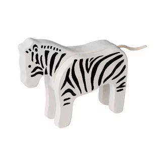 Zebra drewniana figurka bambusowa - Zabawki interaktywne dla dzieci - miniaturka - grafika 1