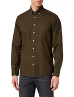 Koszule męskie - Seidensticker Męska koszula z długim rękawem Regular Fit, ciemnozielony, XXL - miniaturka - grafika 1
