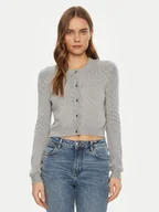 Swetry damskie - Guess Kardigan W5RR23 Z2YJ2 Szary Regular Fit - miniaturka - grafika 1
